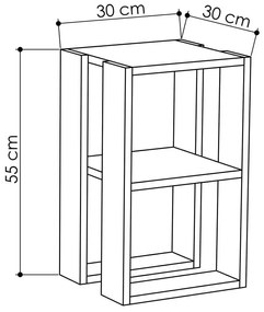 Comodino bianco Lonie - Homitis