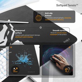 Scrivania Diablo X-Tensio 1100 1100 regolabile in altezza bianco