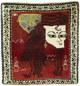 Shiraz Tappeto persiano 60x60 Rosso (Iran) Annodato A Mano