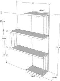 Mensola da parete CAMBEL 96x64 cm marrone