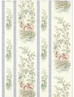 Zoffany Carta da parati Storks & Thrushes - Tuscan Pink / Cobalt