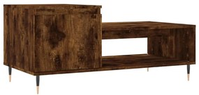 Tavolino da salotto rovere fumo 100x50x45 cm legno multistrato