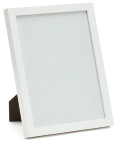 Kave Home - Portafoto in legno Neale con finitura bianca 21 x 28 cm