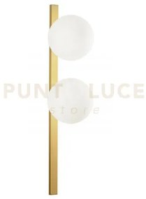 Applique a parete enoire oro 2 luci attacco e14 14x14x60cm diffusor...