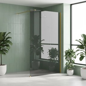 Parete doccia Rea Flexi Grey / Gold 120