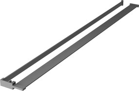 Mexen mensola per parete doccia con barra per asciugamani, gun metal - 800-02-95