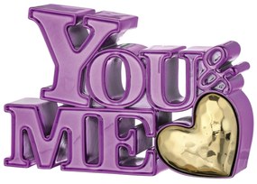 Bongelli preziosi Scultura piccola moderna in marmorino You & me h 6 cm - varie colorazioni Viola