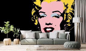 Carta da parati – Pop art Marilyn Monroe su sfondo nero