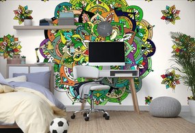 Carta da parati – Mandala verde