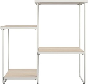 Consolle bianca con piano effetto frassino naturale 35x67 cm Dante - Støraa