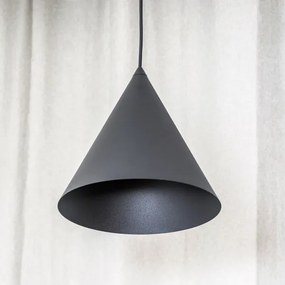 Lampada a sospensione su cavo ETNA II 1xE27/15W/230V Ø 25 cm nera