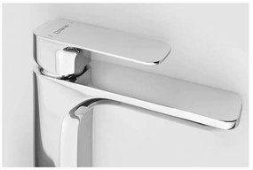 Rubinetto per lavandino in argento lucido verticale Spy – Sapho