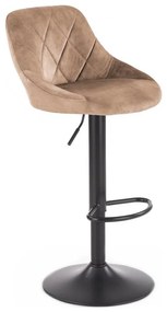 Sgabello bar 106x47 cm nero/marrone