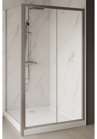 Box Doccia a Soffietto 90 Cm Novellini "Elyane" Argento Lucido/Vetro Trasparente