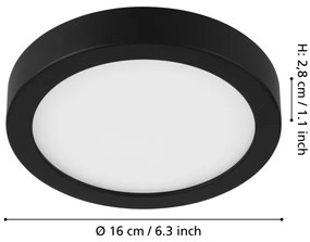 Eglo 900581 - Plafoniera LED dimmerabile FUEVA LED/11W/230V nero