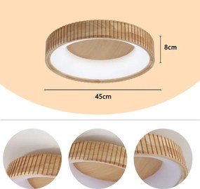 Brilagi - Lampada da soffitto LED FALCON WOOD MODERN LED/30W/230V Ø 45 cm legno