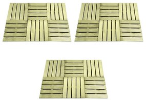 Piastrelle Per Esterni 18 Pz 50x50 Cm İn Legno Verde /