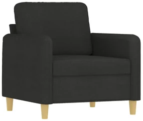 Poltrona nera 60 cm in tessuto