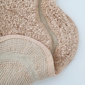 Tappeto rotondo in rosa chiaro in cotone lavabile e tessuto a mano ø 110 cm Sweet April Nude – Nattiot