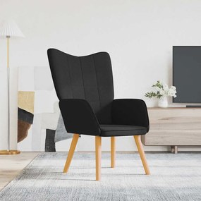 Sedia Relax Nera İn Tessuto /