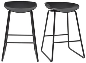 Sgabelli da bar design neri (set di 2) PEBBLE