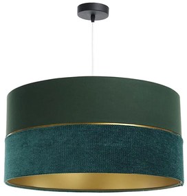 Lampadario a sospensione con filo TWIST 1xE27/60W/230V verde/oro