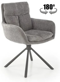 Sedia da pranzo HALSA 1 pezzo grigia