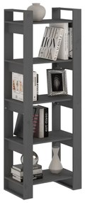 Libreria/divisorio grigio 60x35x160 cm legno massello