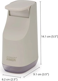 Dispenser per sapone beige in plastica 350 ml Slim – Joseph Joseph