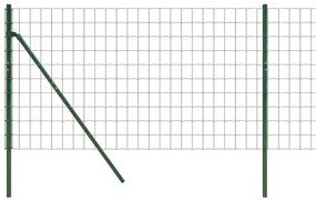 Recinzione Metallica Verde 0,8x25 m in Acciaio Zincato