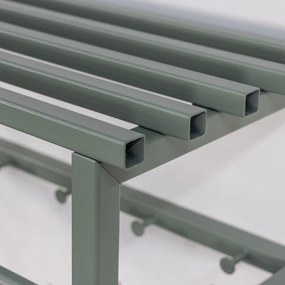 Attaccapanni da parete verde polveroso in metallo con scaffale 76 cm Rizzoli – Spinder Design