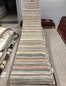 Loribaft Tappeto 80x340 Beige (Iran) Annodato A Mano