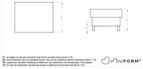 Poggiapiedi grigio scuro Simon - Miuform