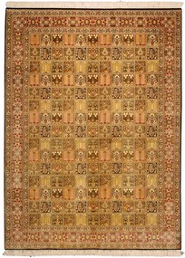 Cashmere Silk Tappeto 160 x 210 Beige (Indian) Annodato A Mano