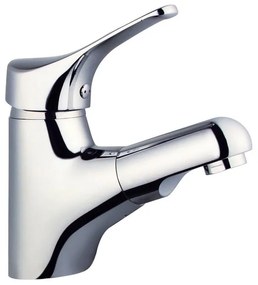 Rubinetto per lavabo a canna bassa getto laminare cristallino Casper cromato lucido