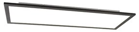 Plafoniera moderna nera con LED 80 cm - LIV