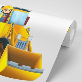 Carta da parati autoadesiva – Escavatore per bambini