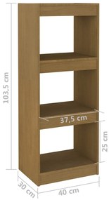 Libreria/Divisorio Miele 40x30x103,5 cm Legno Massello di Pino