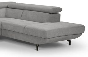 Divano angolare letto con contenitore a L BRESCIA dx grigio