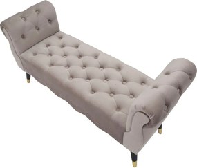 Panchina grigio tortora con rivestimento in velluto Paris – Mauro Ferretti