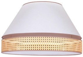 Duolla - Plafoniera AVIGNON 3xE27/15W/230V diametro 60 cm bianco/rattan