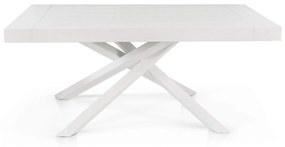 FLORA - tavolo in legno e metallo cm 100x180/230/280x75 h