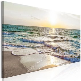 Quadro Calm Waves (1 Part) Narrow Grey  Colore Arancione, Dimensioni e Misure 135x45