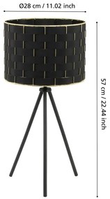 Eglo 99526 - Lampada da tavolo MARASALES 1xE27/40W/230V