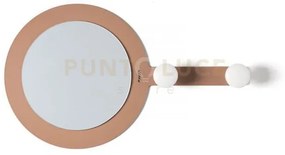 Specchio moderno da parete riflesso appeso mocha mousse in ferro, v...