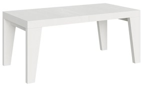 Tavolo allungabile Naxy made in italy itamoby in diverse dimensioni e finiture, Bianco Frassino / 90x180/440 cm