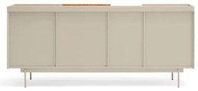 Cassettiera bassa beige/naturale in rovere 180x78 cm Otto - Teulat