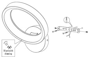 Eglo 99028 - Applique LED RGB dimmerabile MARGHERA-C LED/16W/230V