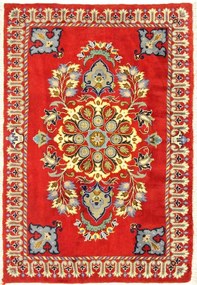 Kashan Tappeto 100 x 70 Rosso (Iran) Annodato A Mano