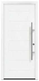 Portoncino d'ingresso HORMANN Iso Pro Secur 015 L 90 x H 210 cm in acciaio bianco, apertura tirare a destra